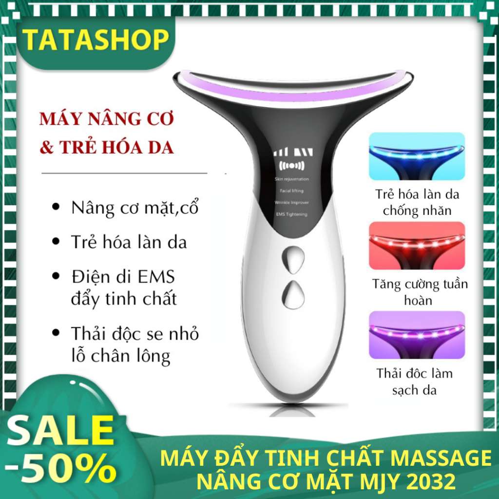 Máy đẩy tinh chất massage nâng cơ mặt MJY 2032, kết hợp điện châm EMS 4D KOREA, 4 công nghệ hiện đại, Bảo hành 1 năm