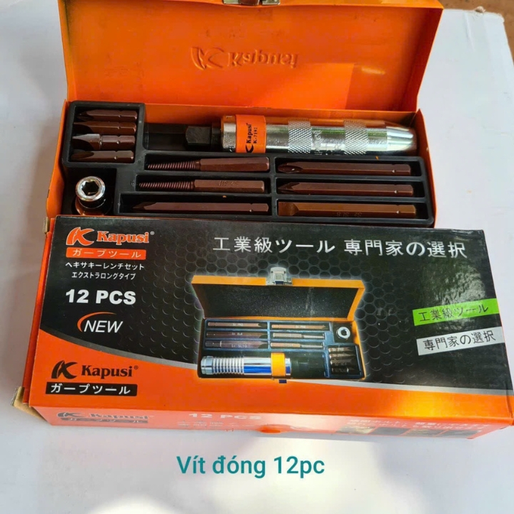 Bộ Tô Vít Đóng Kapusi Nhật Bản 12 Chi Tiết Cao Cấp