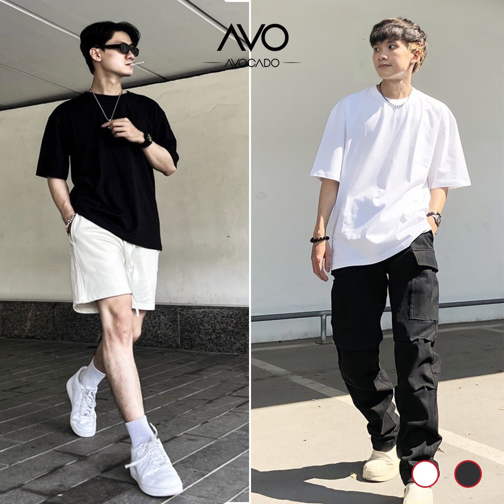 Áo Phông áoThun Nam Nữ Unisex basic Cực Chất Vải Cotton Mát Avocado