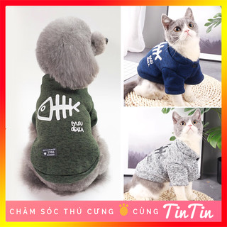 Áo Mùa Đông Thời Trang Cho Thú Cưng Chó Mèo - Chất Len Hình Cá