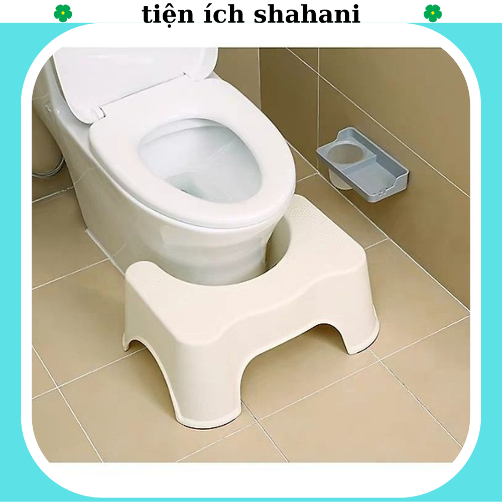Ghế kê chân toilet SHAHANi chống táo bón, chống đột quỵ đi vệ sinh đúng cách, tốt cho sức khỏe chính hãng nhựa Việt Nhật