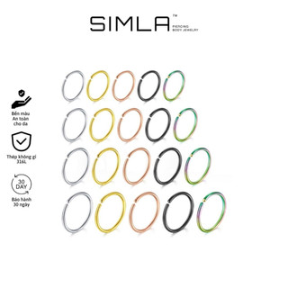 Khuyên tròn trơn basic thép không gỉ khuyên tai khuyên mũi Simla - Simla Body Jewelry