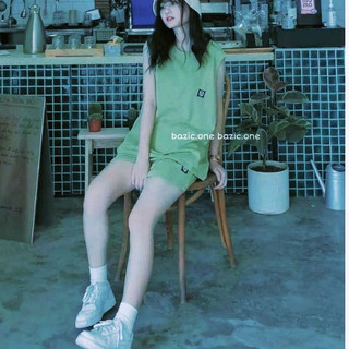 Set Sát Nách tanktop kèm bra liền chất cottọn 100% loại xịn icon Con Bò Rere.Store Bộ quần áo ba lỗ form rộng cá tínhDX8