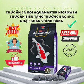 Thức ăn cá Koi siêu tăng trưởng Higrowth Aqua Master bao 5kg [ HÀNG CHUẨN 100%- CÓ TEM CHỐNG HÀNG GIẢ ]