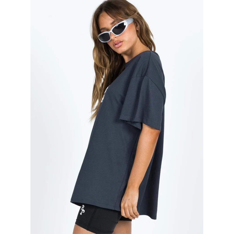 Áo cánh dơi form rộng thun cotton cá sấu 2 màu in chữ