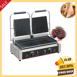 Máy Ép Bánh Mì, Nướng Bánh Mỳ Công Nghiệp Khuôn Đôi