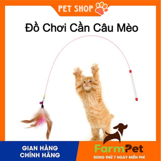 Cần Câu Mèo Dây Thép - Đồ chơi cần câu mèo gắn lông vũ - Farm pet