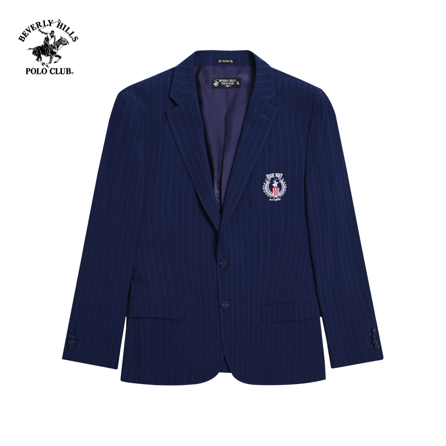 Beverly Hills Polo Club - Áo Blazer Nam Slim Fit Xanh nhạt BZMSLS23V002 - BHPC