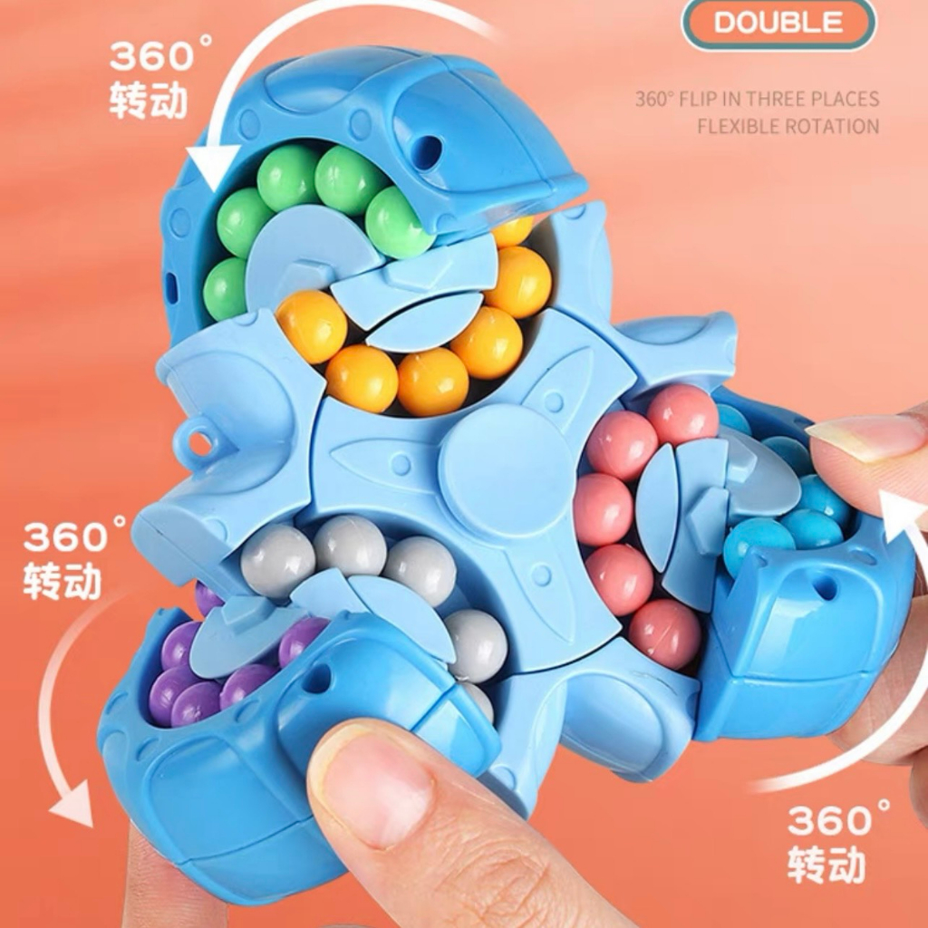 Đồ chơi giảm stress xếp hình rubik hạt đậu xoay 360 độ nhiều màu sắc giảm căng thẳng cho người lớn và trẻ em - DOZKIDZ