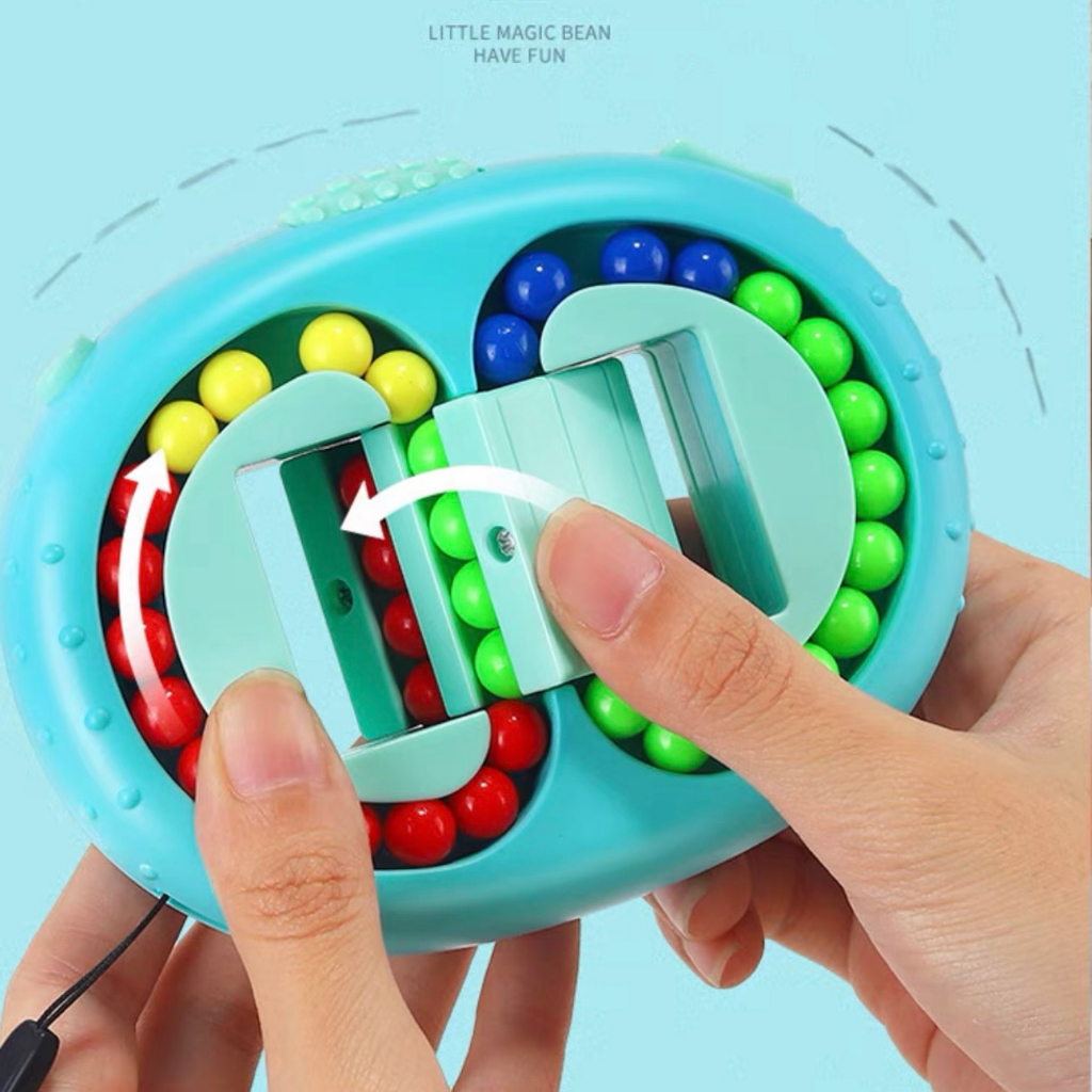Đồ chơi giảm stress xếp hình rubik hạt đậu xoay 360 độ nhiều màu sắc giảm căng thẳng cho người lớn và trẻ em - DOZKIDZ