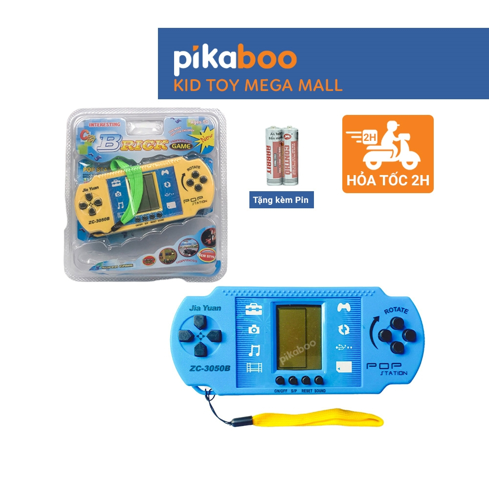 Máy game cầm tay Brick Game Pikaboo nút bấm mượt mà màn hình rõ nét khổ ngang giúp cầm tay tiện lợi hơn cho người chơi