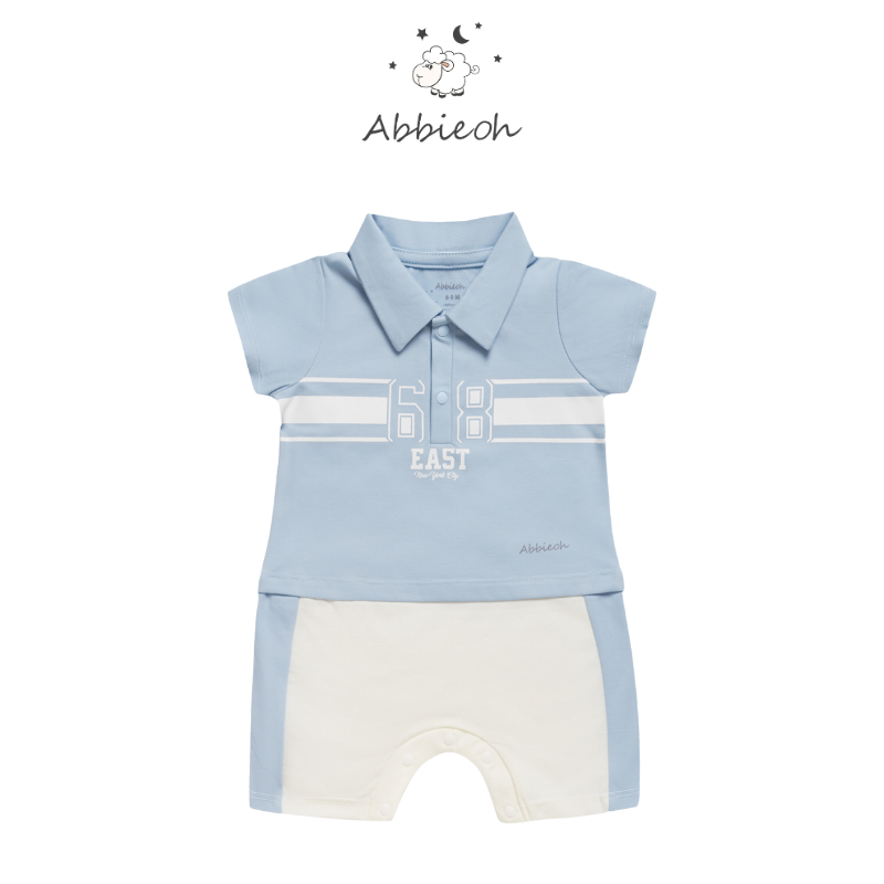 Bộ bodysuit cộc tay cotton ABBIEOH hình con vật và xe cho bé 6-12M BD503 BD502 BD533