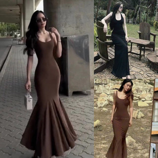 Đầm body hai dây bảng to dáng dài đuôi cá chất thun lạnh dẻo mềm siêu tôn dáng (Ngực có mút)