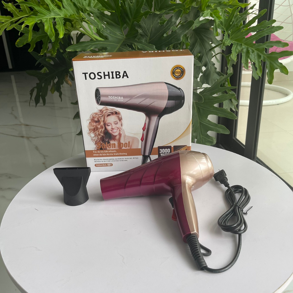 Máy Sấy Tóc Cao Cấp Toshiba 551 Công suất lớn-3000W - Siêu Bền Chất Lượng Cao