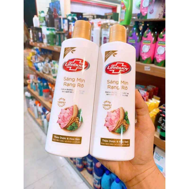 Sữa Tắm Lifebuoy than hoạt tính và cám gạo - Hàng Công Ty/Chai 200g