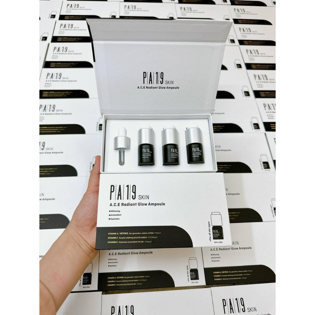 SET Tinh Chất Dưỡng Trắng Da PA19 Skin A.C.E Rdiant Glow Ampoule Whitening