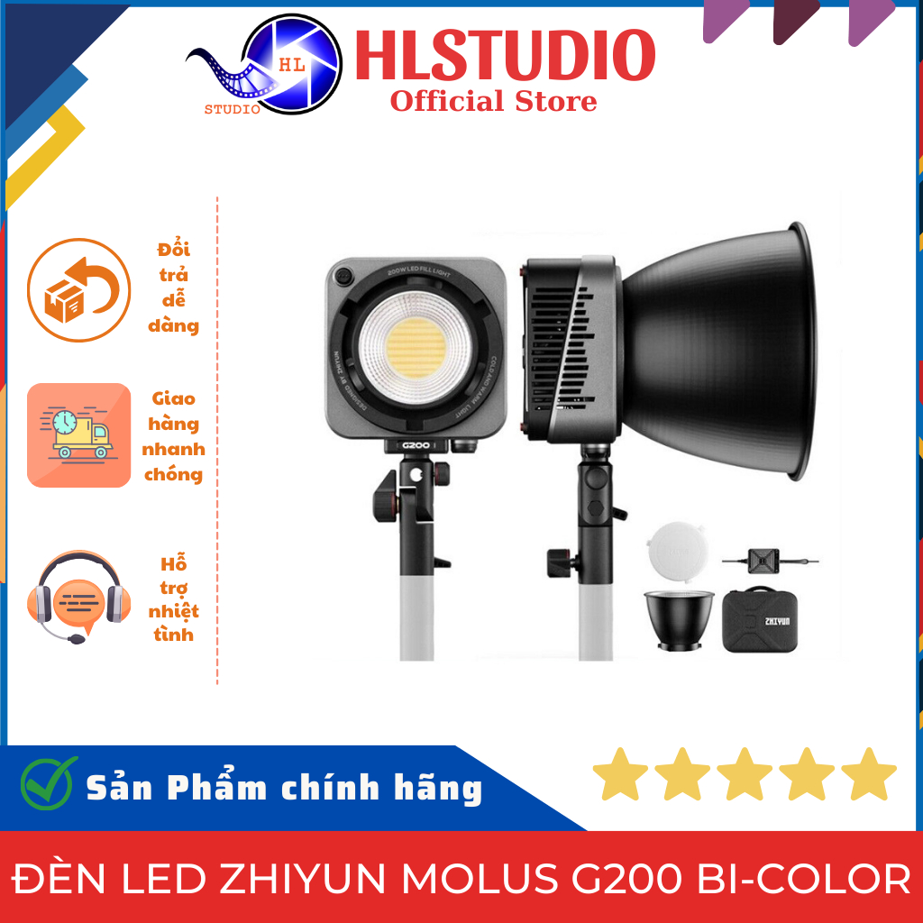 Đèn LED Zhiyun MOLUS - Đèn Chiếu Sáng Chuyên Nghiệp Cho Nhiếp Ảnh Và Quay Phim HL Studio