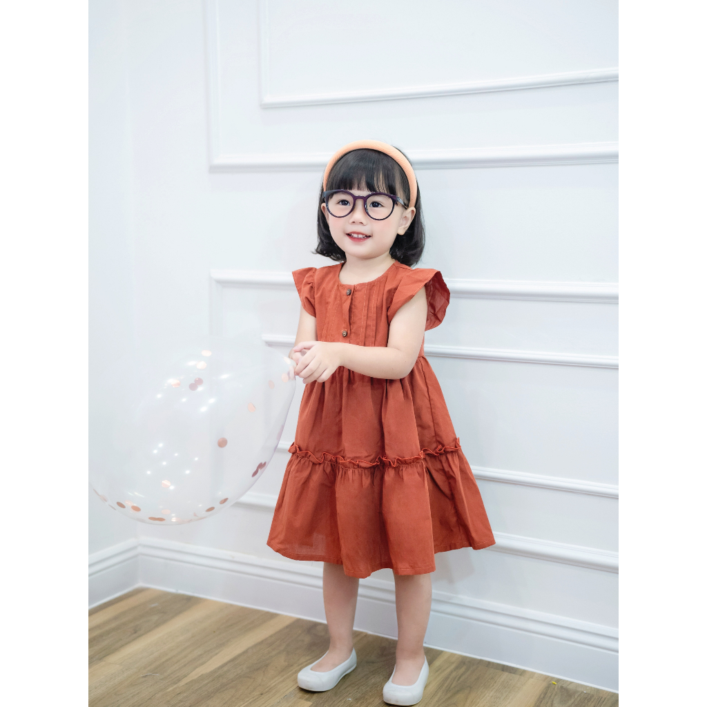 Váy Noel Cho Bé Gái Thiết Kế Vintage Tùng Xòe Nhún Xinh Xắn - LINDA DRESS - DRC045 - SAOLA KIDS CLOTHING