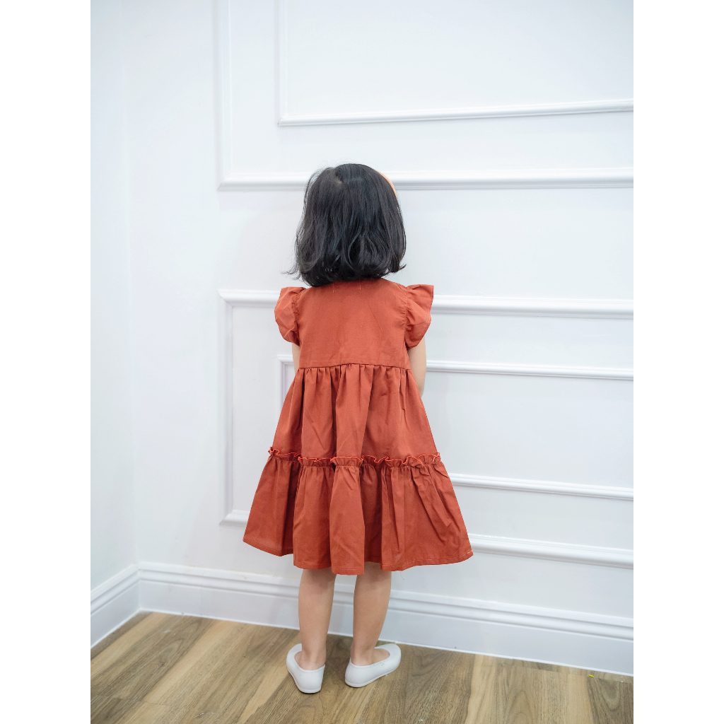 Váy Noel Cho Bé Gái Thiết Kế Vintage Tùng Xòe Nhún Xinh Xắn - LINDA DRESS - DRC045 - SAOLA KIDS CLOTHING