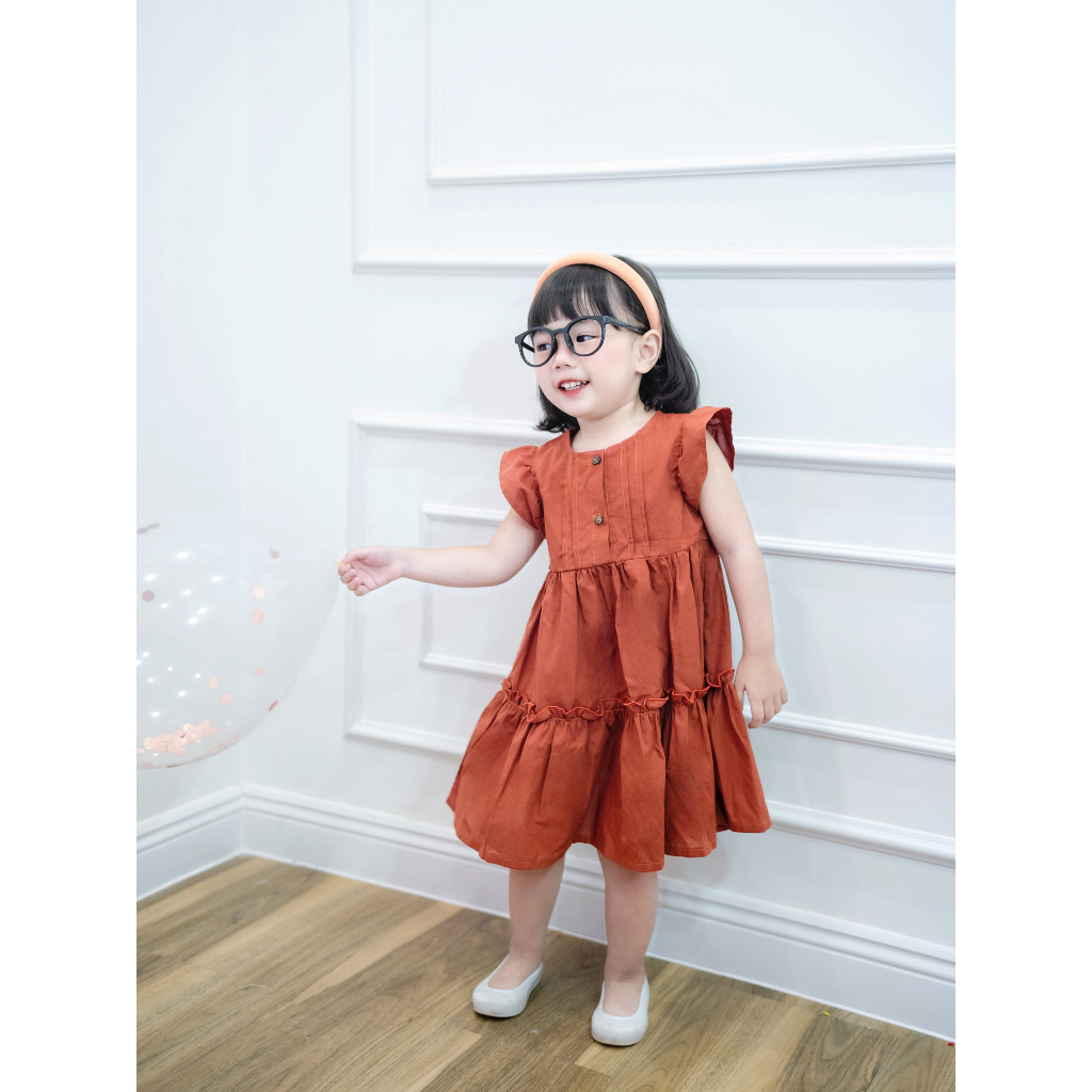 Váy Noel Cho Bé Gái Thiết Kế Vintage Tùng Xòe Nhún Xinh Xắn - LINDA DRESS - DRC045 - SAOLA KIDS CLOTHING