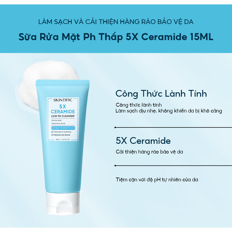 [Sản phẩm mới] Combo 5X dưỡng da khỏe mạnh mini SKINTIFIC Sữa rửa mặt 15ml+Toner 20ml+Dưỡng ẩm 6g+Kem chống nắng 5ml