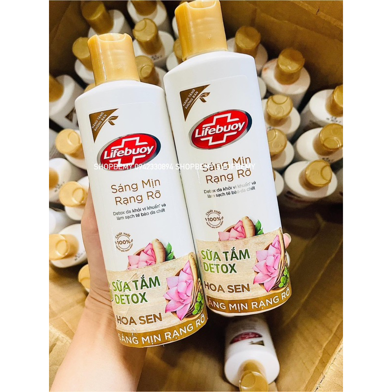 Sữa Tắm Lifebuoy than hoạt tính và cám gạo - Hàng Công Ty/Chai 200g