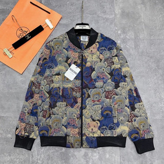 Áo khoác Bomber Gấu Nam phong cách Moschino Play Boy chất vải gấm dầy dặn hàng Quảng Châu xu hướng 2023