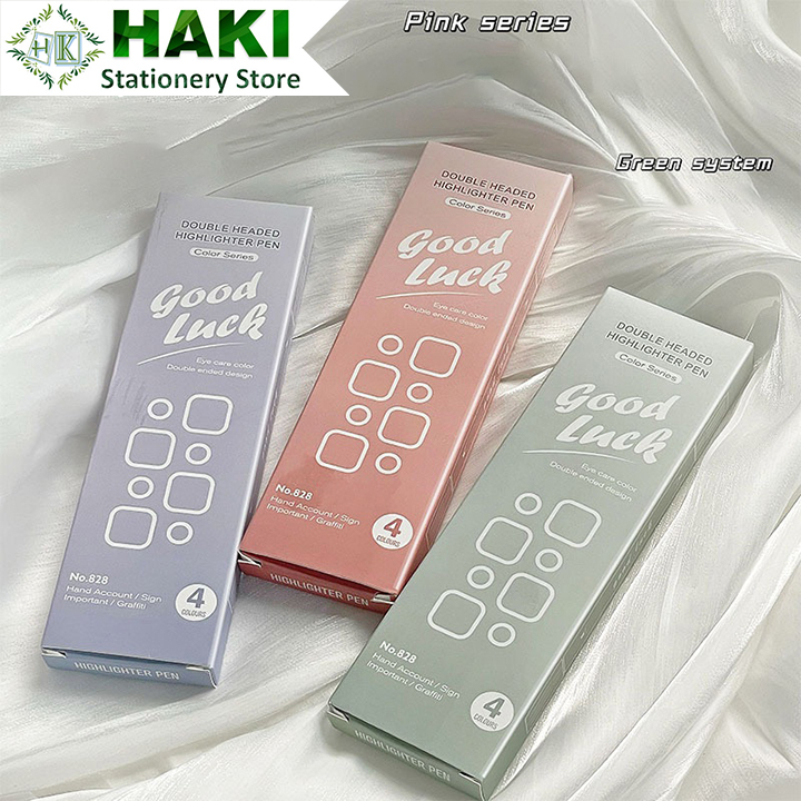 Bút highlight pastel Gradient đánh dấu 2 đầu HAKI, bút dạ quang nhớ dòng marker bullet journal dễ thương B72