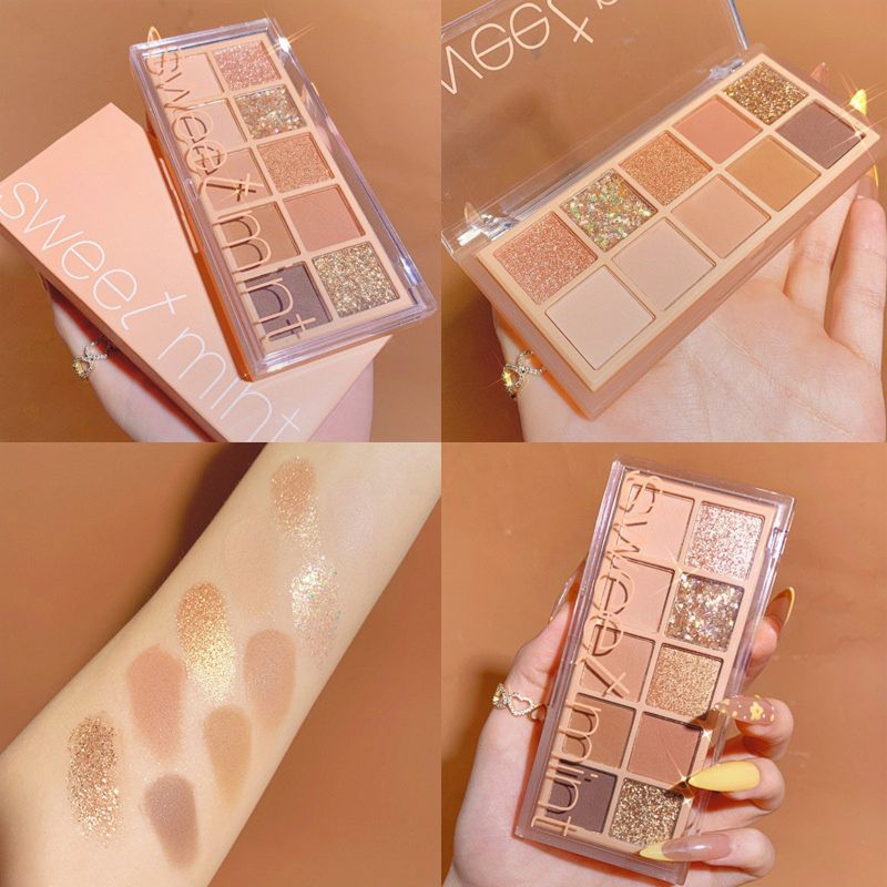 Bảng Phấn Mắt SWEET MINT 10 Màu Xinh Xắn, Lấp Lánh