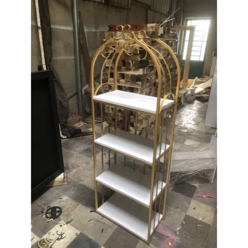 Kệ lồng chim 4 tầng decor trang trí phòng khách, phòng ngủ, quán nail,mi,spa