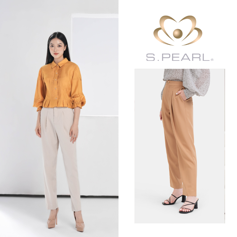 Quần tây âu nữ SPEARL ống suông trang trọng lịch sự - 22PF6818173