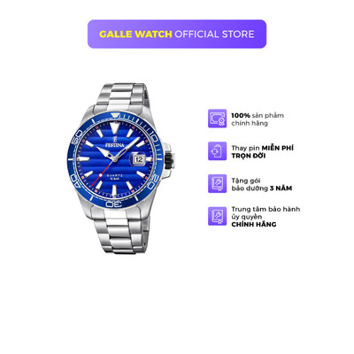 Đồng hồ nam Festina Watch F20360/1 chống nước 10ATM, dây thép chống gỉ cao cấp, đồng hồ đeo tay chính hãng Thụy Sĩ