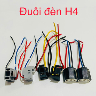 1 đui h4, chuôi h4, đuôi bóng đèn pha cos h4 3 chân cho xe ô tô