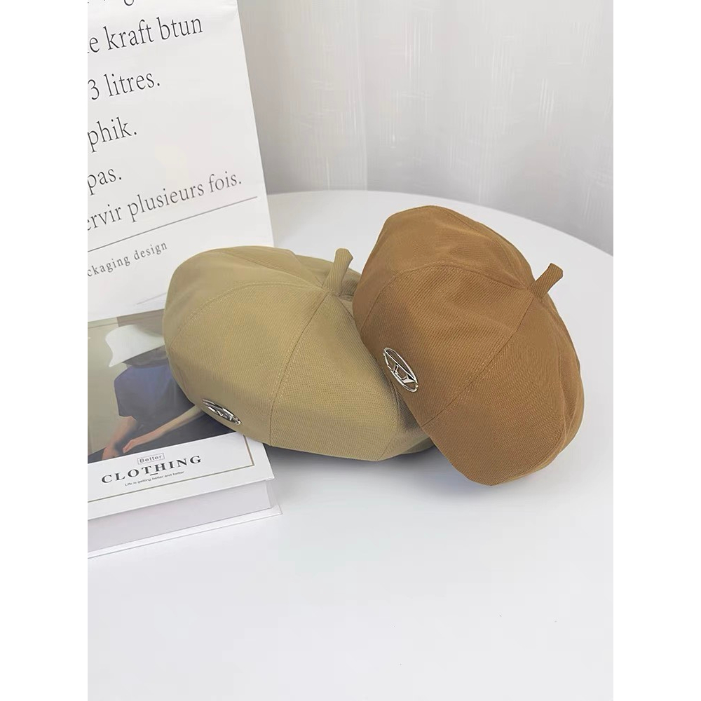 Mũ nồi mũ beret tag D kaki cao cấp, chuẩn fom phong cách Hàn Quốc - Nalita shop
