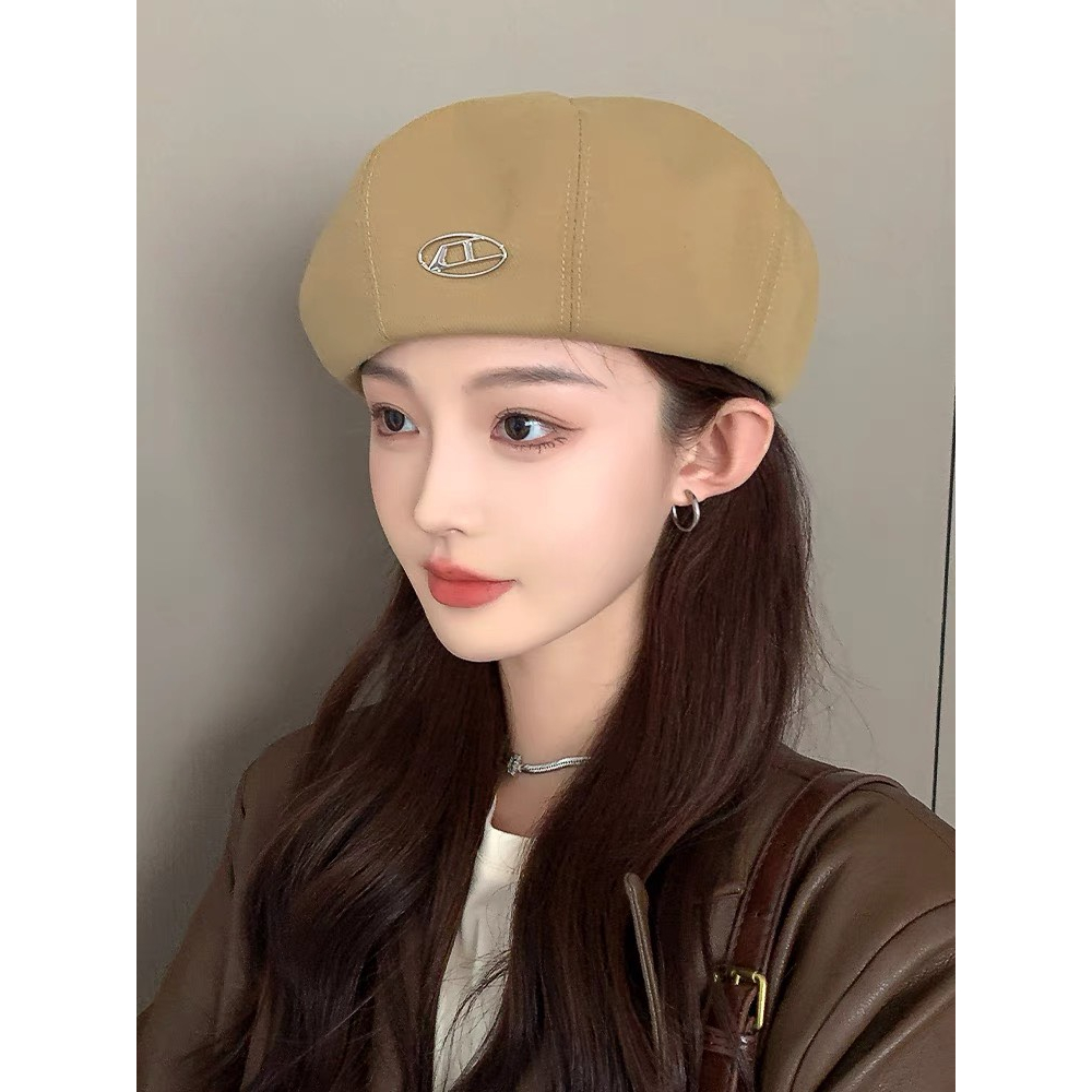 Mũ nồi mũ beret tag D kaki cao cấp, chuẩn fom phong cách Hàn Quốc - Nalita shop