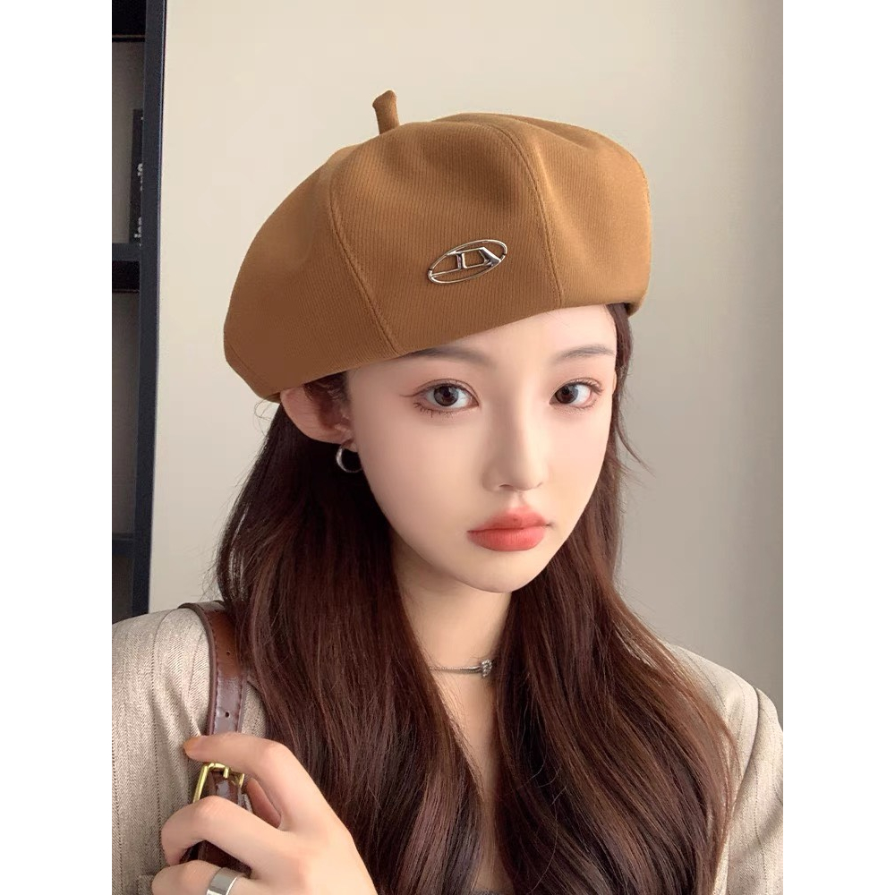 Mũ nồi mũ beret tag D kaki cao cấp, chuẩn fom phong cách Hàn Quốc - Nalita shop