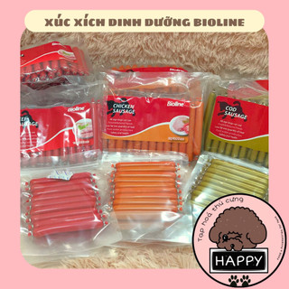 HỎA TỐC | [3 Vị] Xúc xích dinh dưỡng Bioline cho chó mèo vị bò gà cá mix vị [Ảnh thật] - Tạp Hóa Thú Cưng Happy