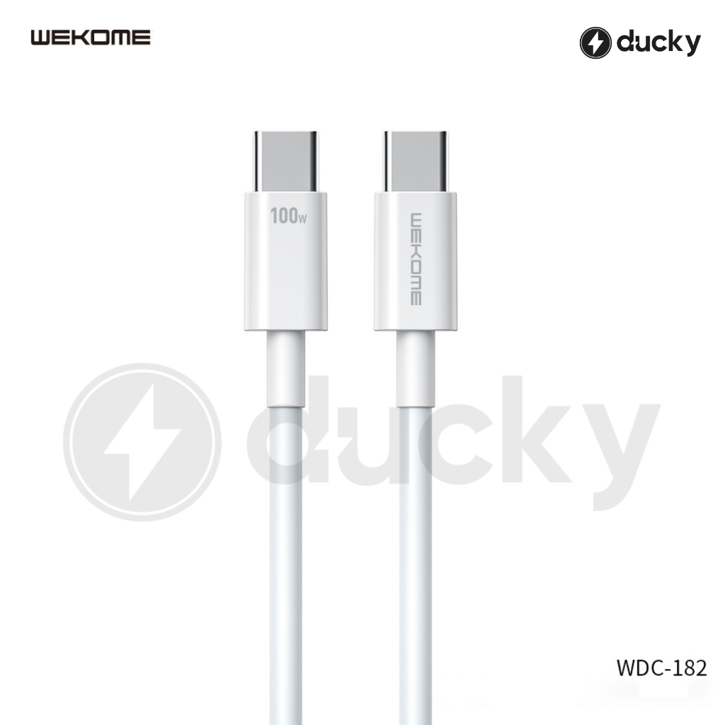 Cáp sạc nhanh TypeC to Type C Wekome 100W  WDC-182 1m cho Macbook, Laptop, điện thoại Samsung, Oppo, Xiaomi