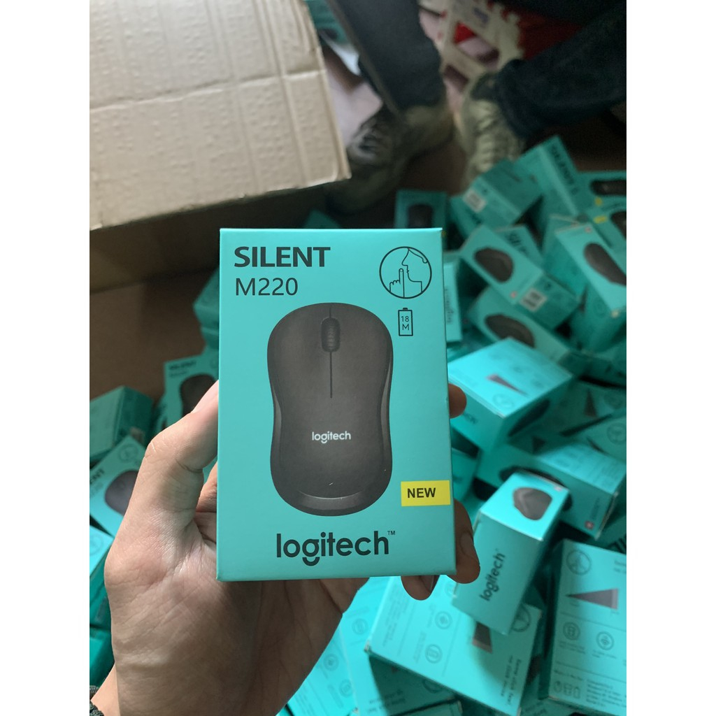 Chuột không dây Logitech M220 Silent giảm ồn - USB 2.4GHz, pin 18 tháng.