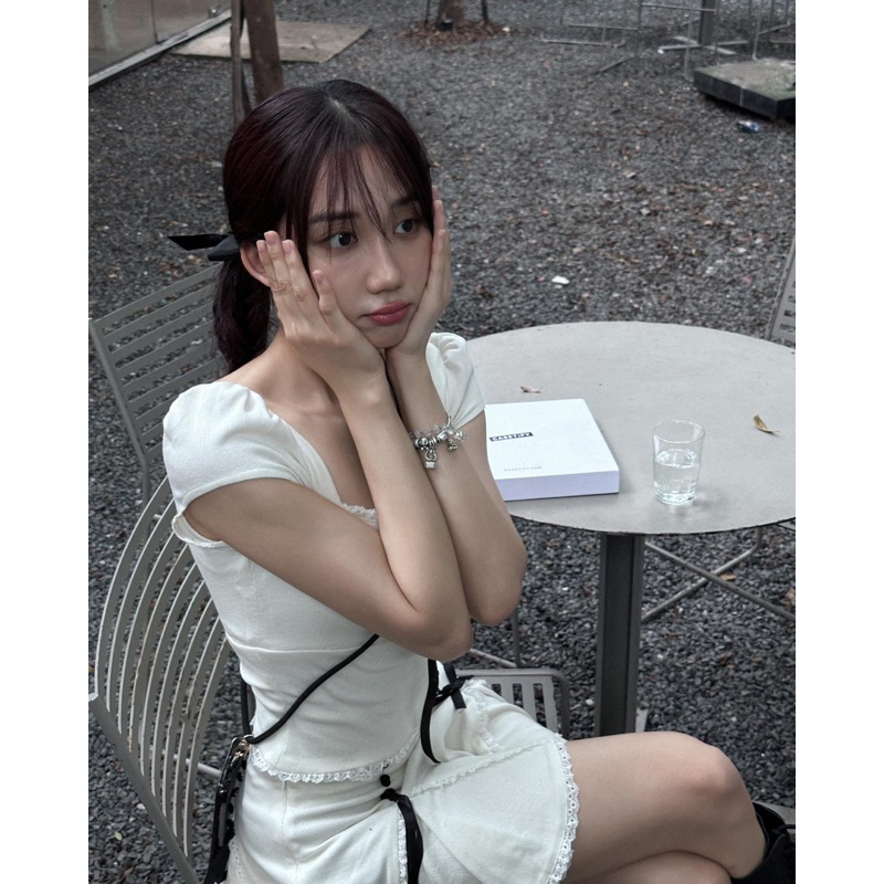 Ononmade Best Seller Set Bộ Hai Món Áo Tay Bồng Kèm Chân Váy Ngắn Y2k Eva Set