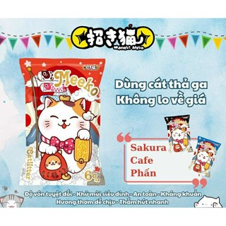 Cát vệ sinh nhật bản 6L Meeko - em gái của maneki neko cát cho mèo đi ị vệ sinh khay vệ sinh khử mùi thơm genki
