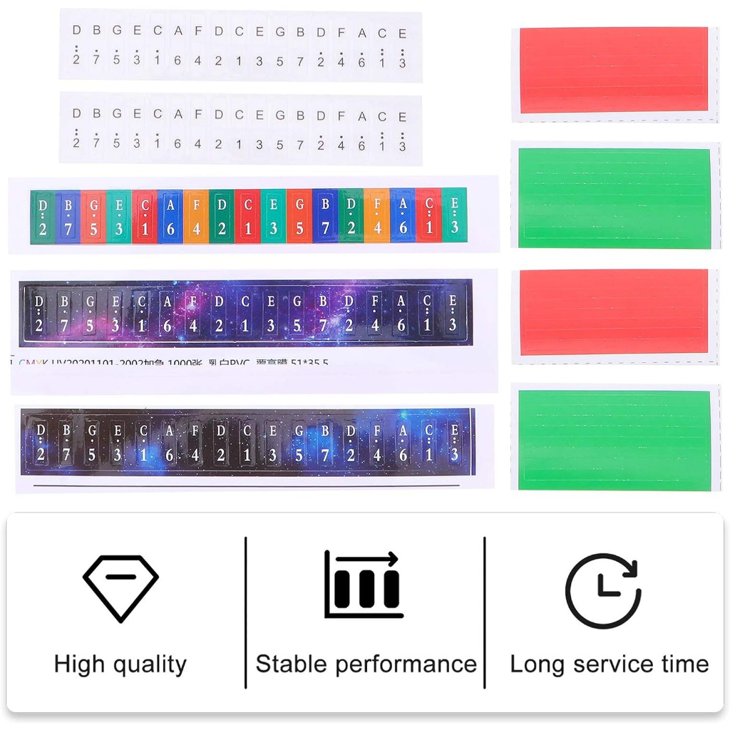 [SEEDS GIẤY DÁN] Miếng dán đánh dấu phím cho đàn kalimba 17 phím MÀU SẮC MỚI