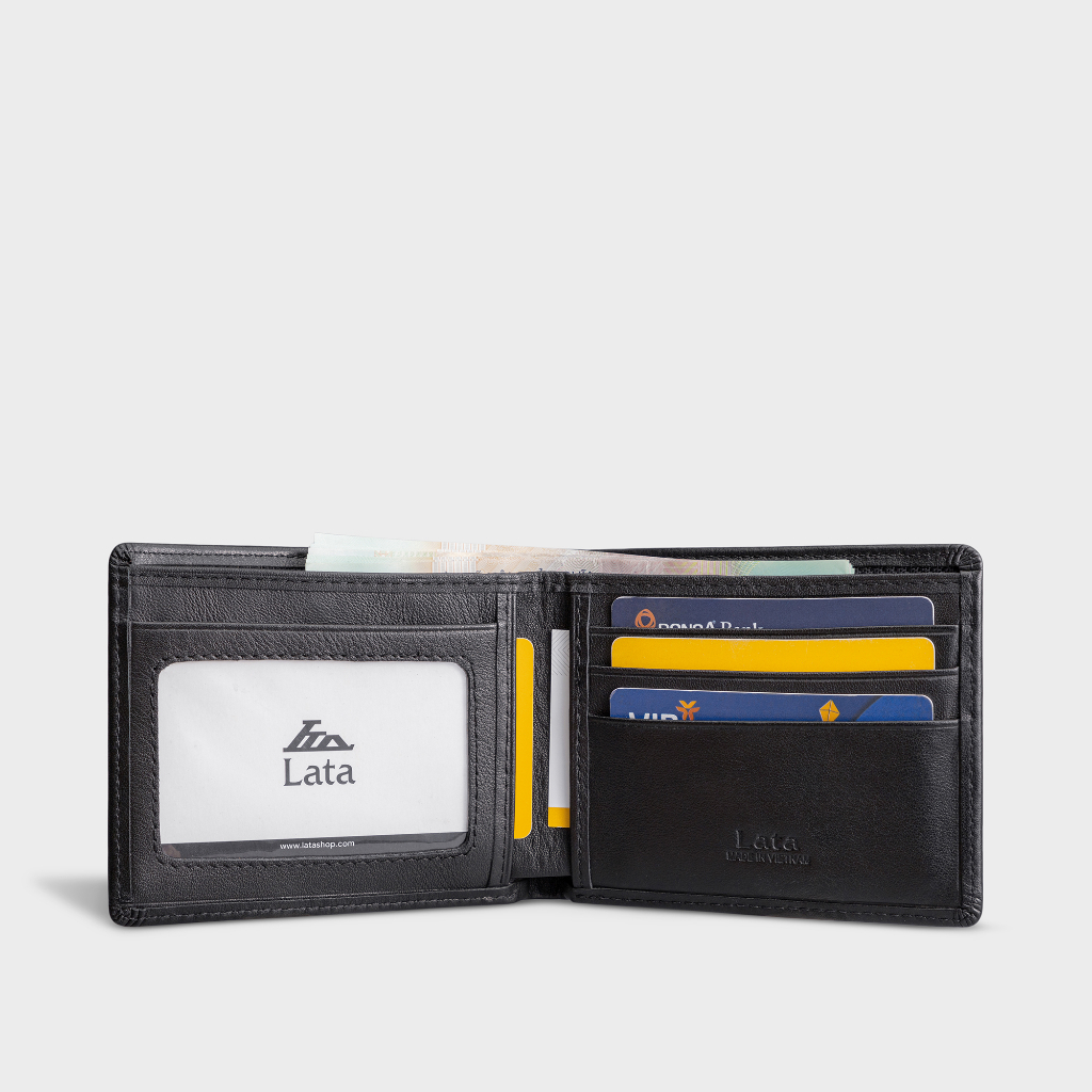 Ví nam da bò dáng ngang thời trang Lata LVN69