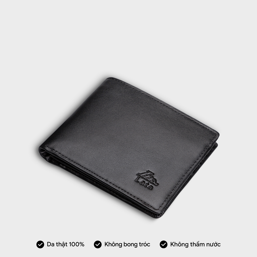 Ví nam da bò dáng ngang thời trang Lata LVN69