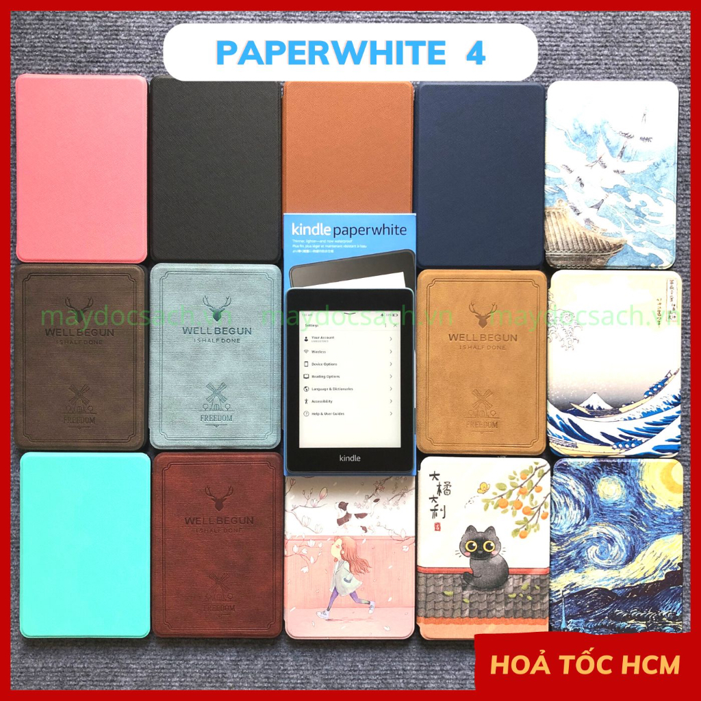 PAPERWHITE 4 | Phụ kiện cho máy đọc sách Kindle Paperwhite 4 - 2018; bao da, cover, ốp lưng, túi đựng, miếng dán