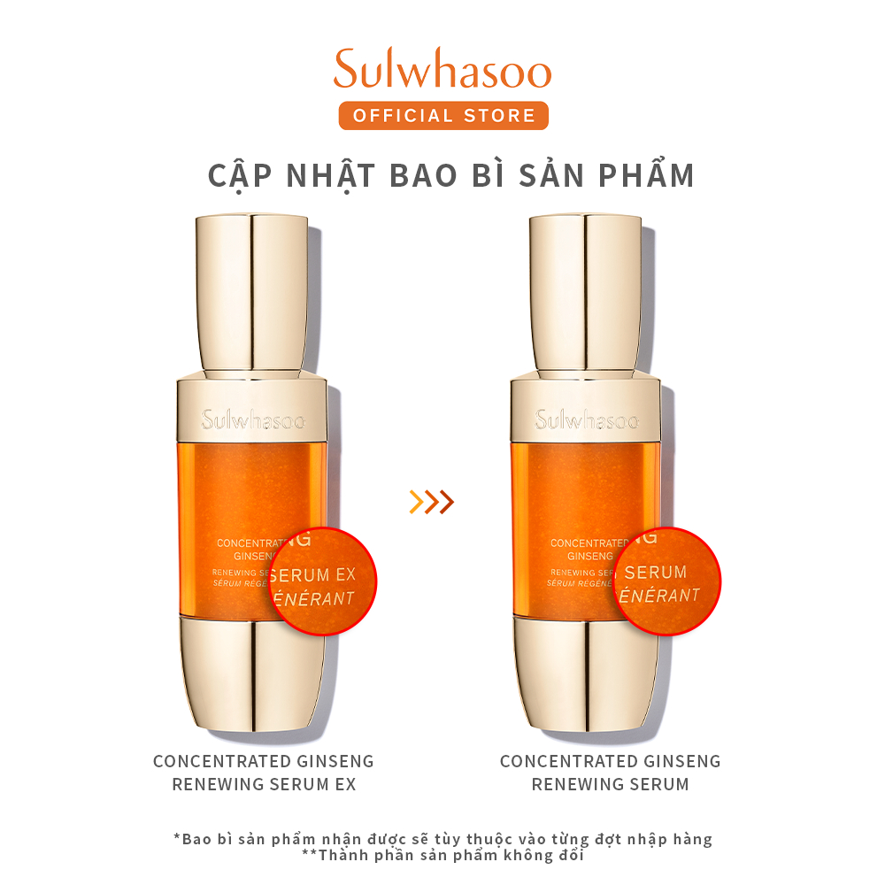 Tinh Chất Nhân Sâm Ngăn Lão Hóa Săn Chắc Da Sulwhasoo Concentrated Ginseng Renewing Serum 50ml