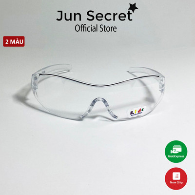 Mắt kính bảo hộ Jun Secret chất liệu nhựa cao cấp, bảo vệ mắt khỏi virus đau mắt đỏ dành cho trẻ em và người lớn