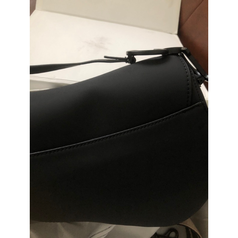 TÚI D.I.O.R SADDLE BAG Black Ultramatte Calfskin  YÊN NGỰA 25VM