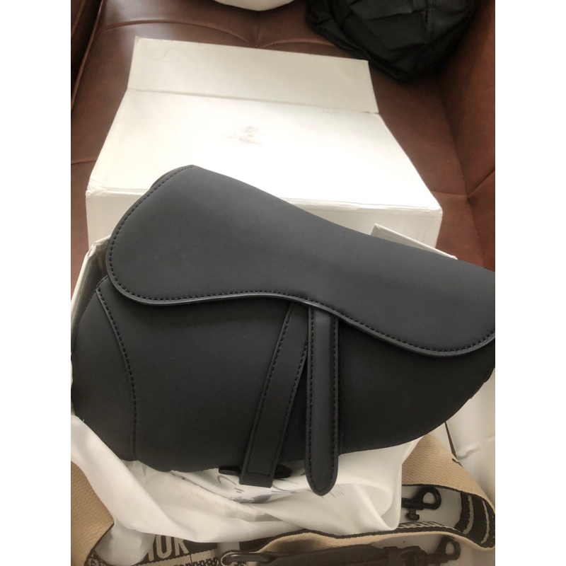 TÚI D.I.O.R SADDLE BAG Black Ultramatte Calfskin  YÊN NGỰA 25VM