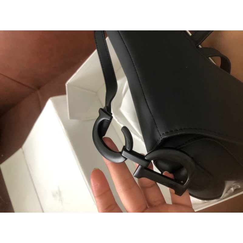 TÚI D.I.O.R SADDLE BAG Black Ultramatte Calfskin  YÊN NGỰA 25VM